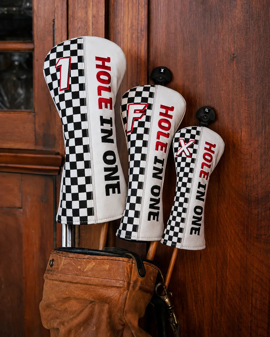 Checkerboard Hole In One Golf Headcover