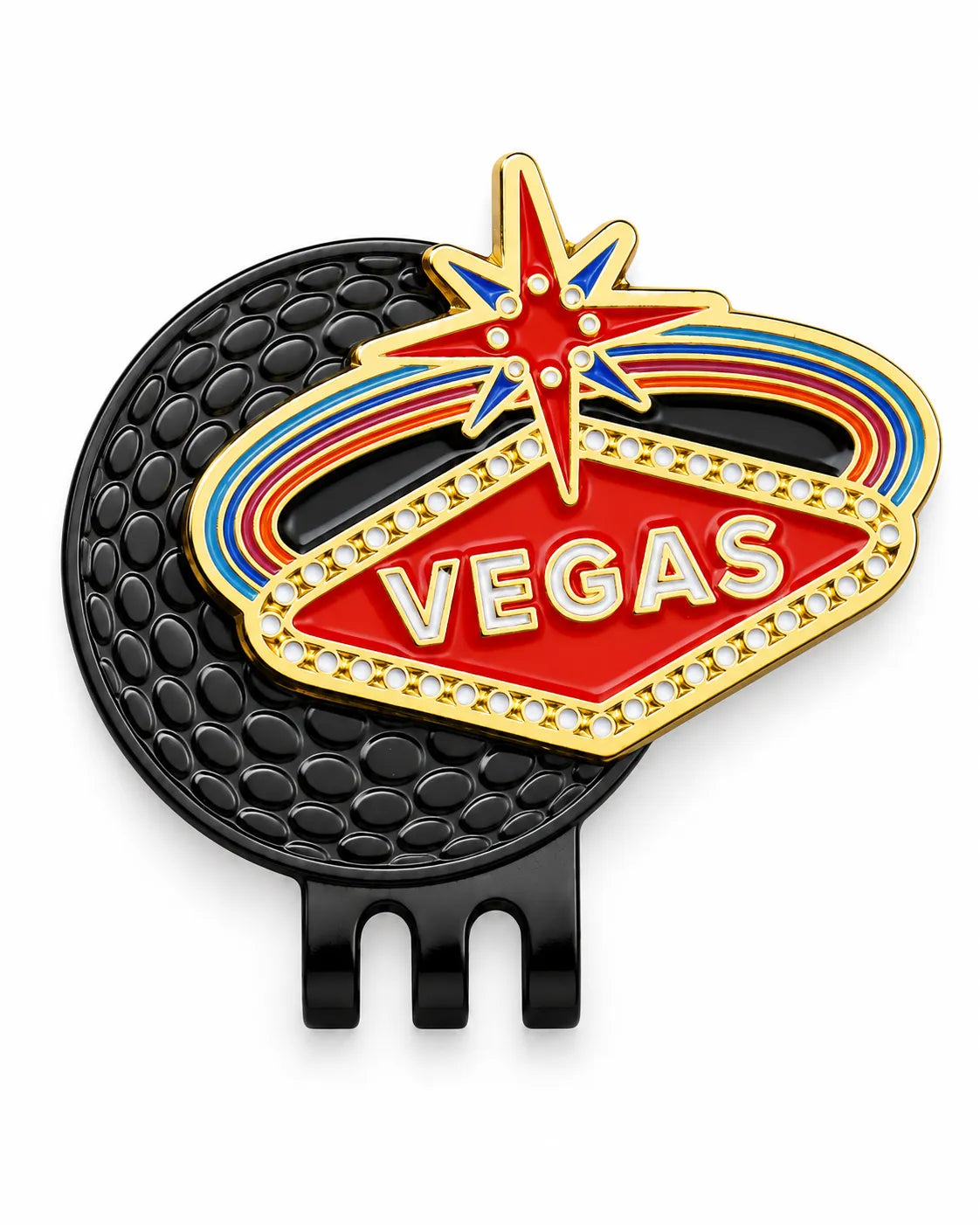 Metal Hat Clip Golf Ball Marker - Vegas Nights