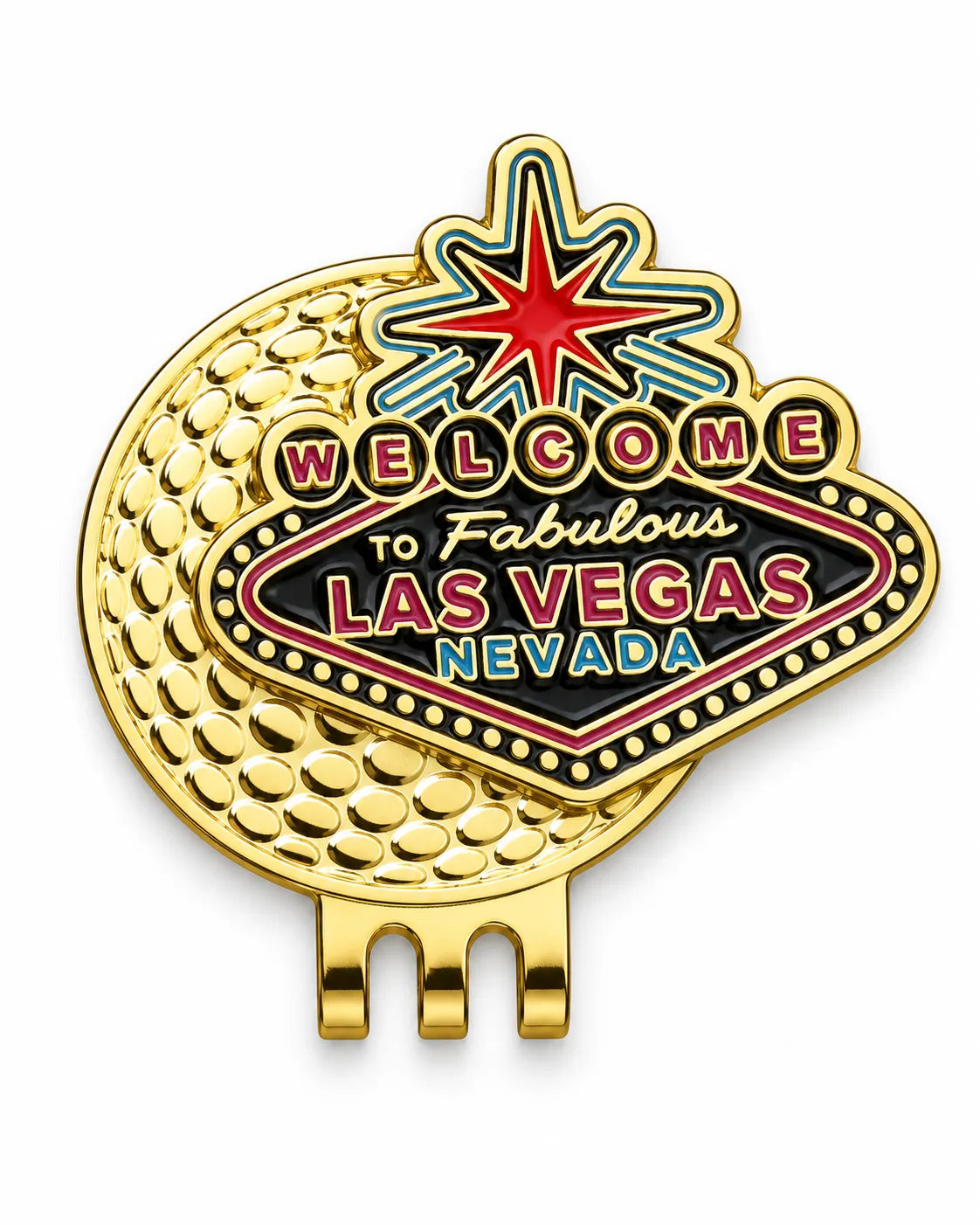 Metal Hat Clip Golf Ball Marker - Fabulous Las Vegas