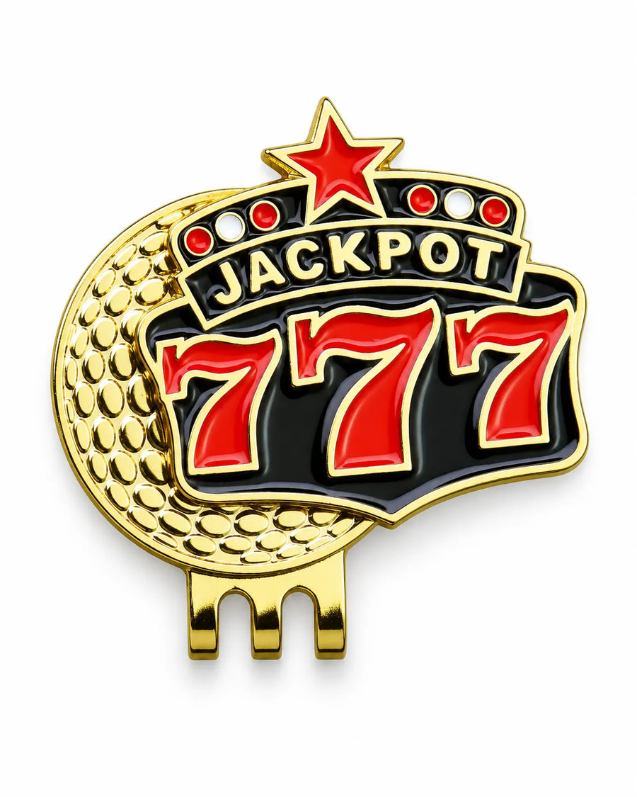 Metal Hat Clip Golf Ball Marker - Jackpot 777