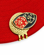 Metal Hat Clip Golf Ball Marker - Lucky Dice