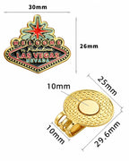 Metal Hat Clip Golf Ball Marker - Fabulous Las Vegas