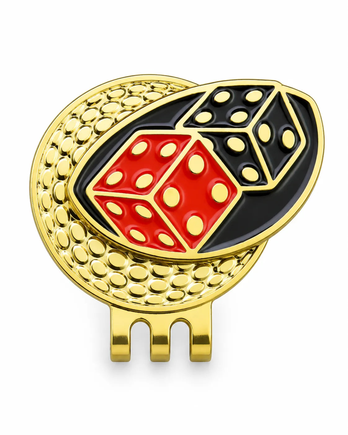 Metal Hat Clip Golf Ball Marker - Lucky Dice