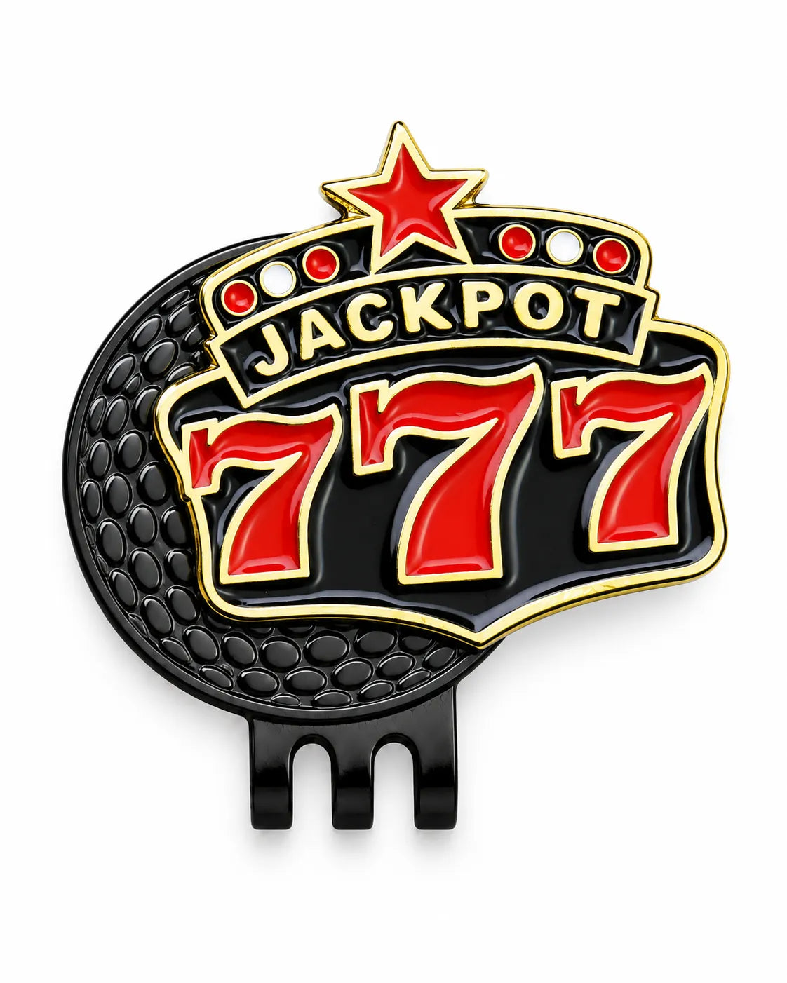 Metal Hat Clip Golf Ball Marker - Jackpot 777