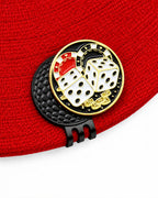 Metal Hat Clip Golf Ball Marker - Lucky 666