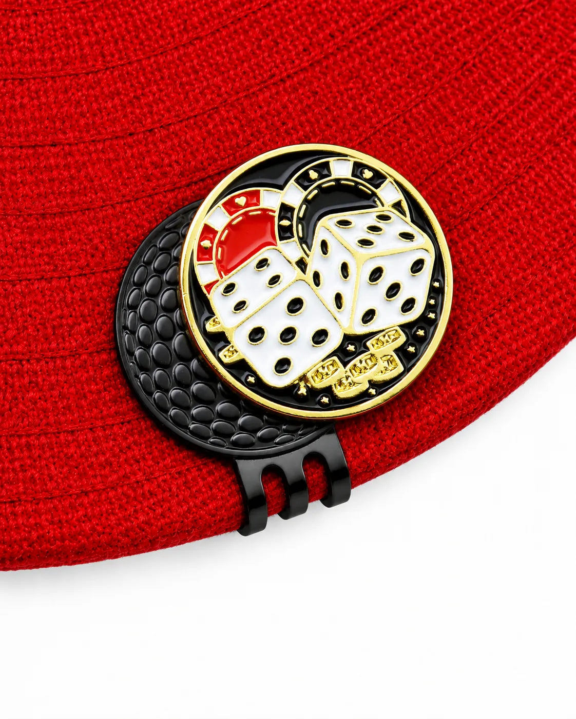 Metal Hat Clip Golf Ball Marker - Lucky 666