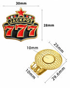 Metal Hat Clip Golf Ball Marker - Jackpot 777